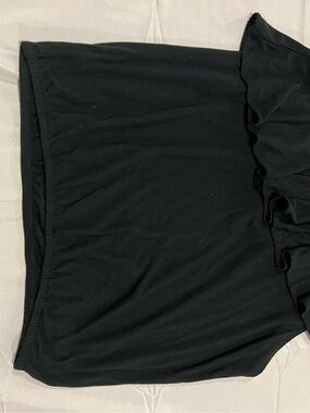 American Eagle Outfitters Black One-Shoulder Ruffle Top
